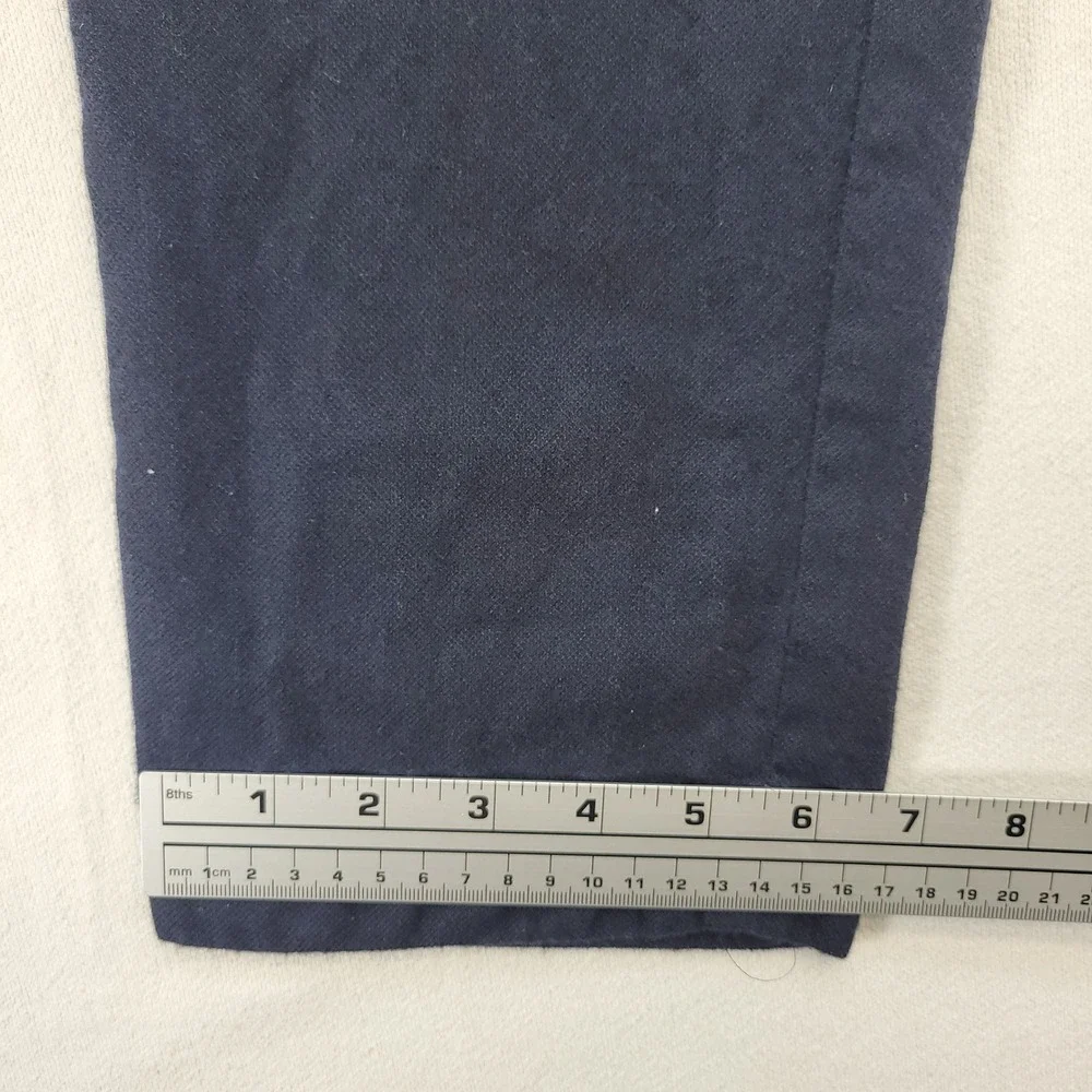 J.Crew Ludlow Pants Mens 33x32 Navy Blue Slim Fit Wool Blend Chino Trousers